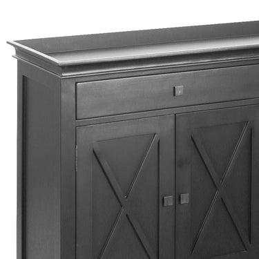 Island Life 4 Door 2 Draw Sideboard Black at online8 furniture store Auckland