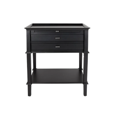 Island Life Bedside Table - Black at online8 furniture store Auckland