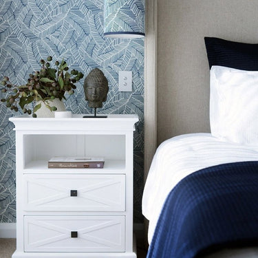 Island Life Bedside Table - White at online8 furniture store Auckland