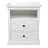 Island Life Bedside Table - White at online8 furniture store Auckland