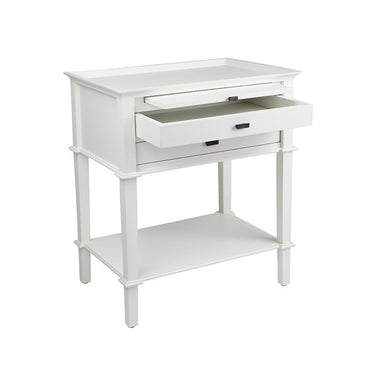 Island Life Bedside Table - White at online8 furniture store Auckland