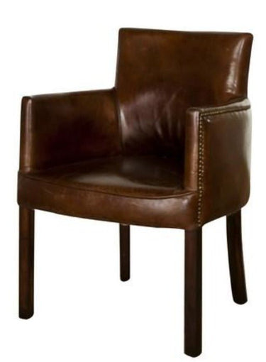 Ithaca Carver Dining Chair - Vintage Cigar at online8 furniture store Auckland