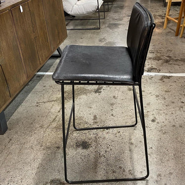 Jordi Barstool - Black Leather at online8 furniture store Auckland
