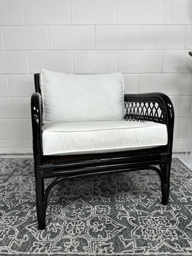 Kenyon Rattan & Canvas Armchair at online8 furniture store Auckland