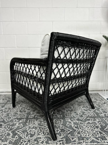 Kenyon Rattan & Canvas Armchair at online8 furniture store Auckland