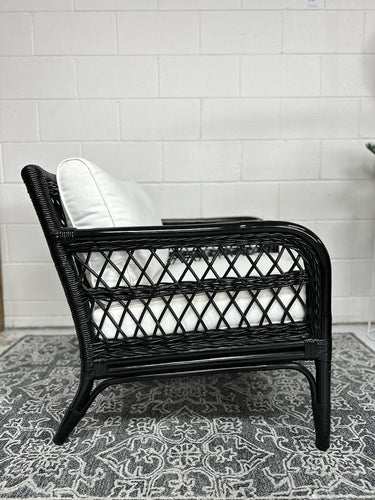 Kenyon Rattan & Canvas Armchair at online8 furniture store Auckland
