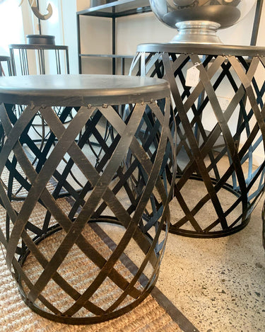 Lamai Metal Side Table Set/2 at online8 furniture store Auckland
