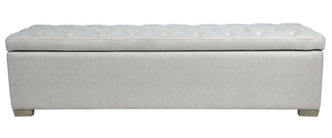 Lambton Linen Blanket Box - Salt & Pepper at online8 furniture store Auckland