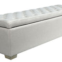 Lambton Linen Blanket Box - Salt & Pepper at online8 furniture store Auckland