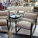 Laurent Sling Chair - Salt & Pepper at online8 furniture store Auckland