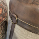 Leather & Canvas Ottoman/Stool at online8 furniture store Auckland