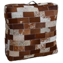 Leather Goat Hide Pouf | Ottoman at online8 furniture store Auckland