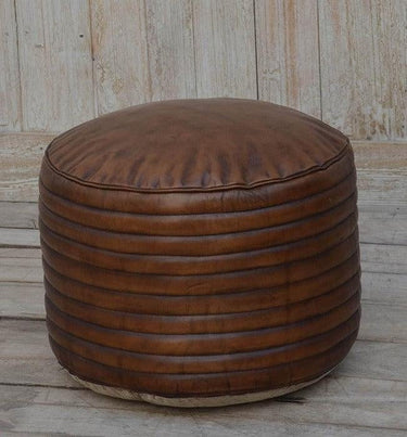 Leather Ottoman | Pouf at online8 furniture store Auckland