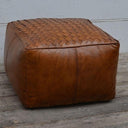 Leather Square Ottoman | Pouf at online8 furniture store Auckland