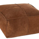 Leather Swede Pouf | Ottoman at online8 furniture store Auckland