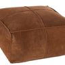 Leather Swede Pouf | Ottoman at online8 furniture store Auckland
