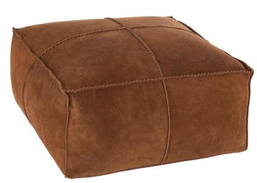 Leather Swede Pouf | Ottoman at online8 furniture store Auckland