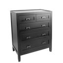 Leonard Island Life Chest Drawers Black at online8 furniture store Auckland