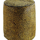 Leopard Hairon Ottoman | Pouf at online8 furniture store Auckland