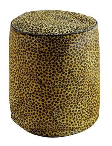 Leopard Hairon Ottoman | Pouf at online8 furniture store Auckland