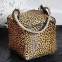 Leopard Leather Door Stop - Square at online8 furniture store Auckland