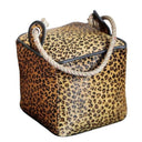 Leopard Leather Door Stop - Square at online8 furniture store Auckland
