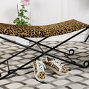 Leopard Leather Long Ottoman at online8 furniture store Auckland