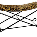 Leopard Leather Long Ottoman at online8 furniture store Auckland