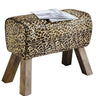 Leopard Leather Vault Stool at online8 furniture store Auckland