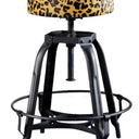 Leopard Print Barstool - Adjustable Height at online8 furniture store Auckland