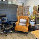 Lincoln Vintage Leather Adjustable Chair - Belon Black at online8 furniture store Auckland