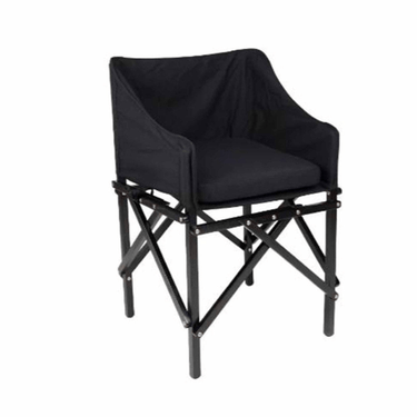 Long Island Folding Director Chair Black at online8 furniture store Auckland