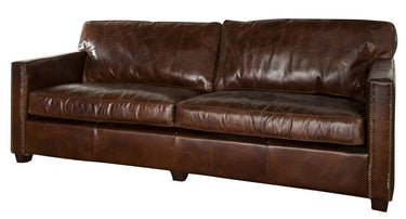 Madison Vintage Leather 3 Seater Sofa - Vintage Cigar at online8 furniture store Auckland