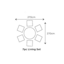 Madrid Outdoor 7 Pce Set at online8 furniture store Auckland