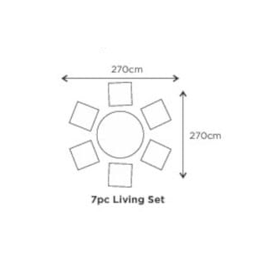 Madrid Outdoor 7 Pce Set at online8 furniture store Auckland