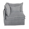 Malta Double Cushion Sectional Corner Left - Grey at online8 furniture store Auckland