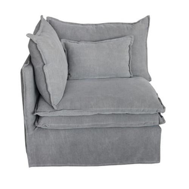 Malta Double Cushion Sectional Corner Left - Grey at online8 furniture store Auckland