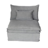 Malta Double Cushion Sectional Middle 1 Seater - Grey at online8 furniture store Auckland