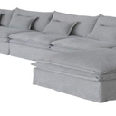 Malta Double Cushion Sectional Middle 2 Seater - Grey at online8 furniture store Auckland