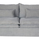 Malta Slipcover Modular Sofa - Crnr+2+1+Crnr+2 Ottomans - Grey at online8 furniture store Auckland