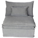 Malta Slipcover Modular Sofa - Crnr+2+1+Crnr+2 Ottomans - Grey at online8 furniture store Auckland