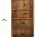 Mammoth Bookcase with 2 Bottom Drawers at online8 furniture store Auckland