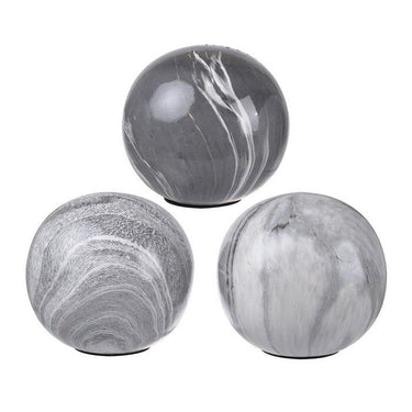 Marbleized Ball Accents Set of 3 at online8 furniture store Auckland