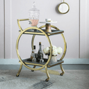 Margo Bar Trolley Gold & Grey at online8 furniture store Auckland