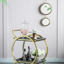 Margo Bar Trolley Gold & Grey at online8 furniture store Auckland