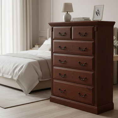 Marina 6 Drawer Tallboy at online8 furniture store Auckland