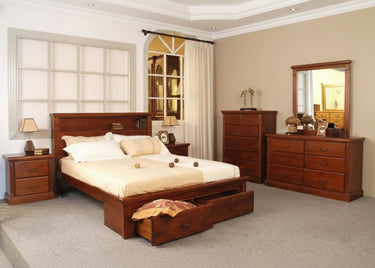 Marina Bed Frame with Storage at online8 furniture store Auckland