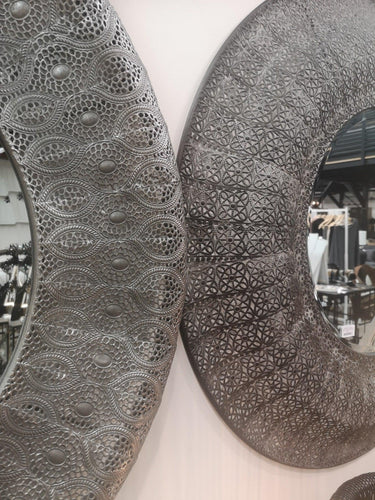 Marrakesh Mirror Round Black at online8 furniture store Auckland