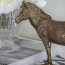 Metallic Copper Zebra Statue at online8 furniture store Auckland