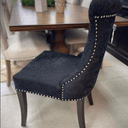 Miami Dining Chair - Black Chenille at online8 furniture store Auckland